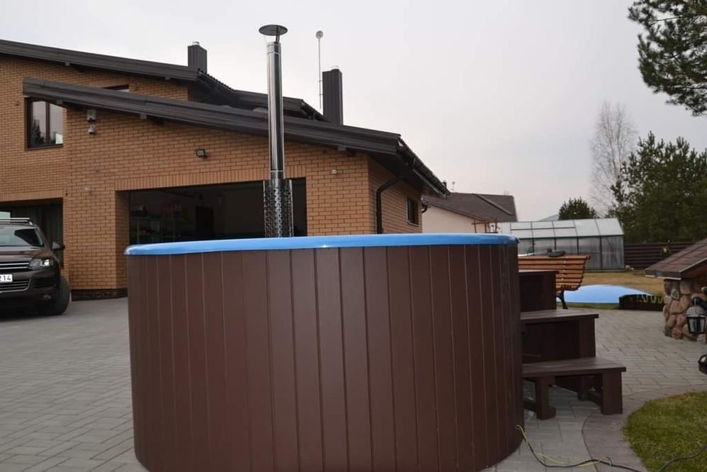 Gorąca beczka balia ogrodowa hot tub balia skandynawska jacuzzi sauna