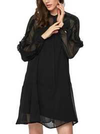 Шикарна чорна сукня із шифону вільного крою від преміум-бренду guess S