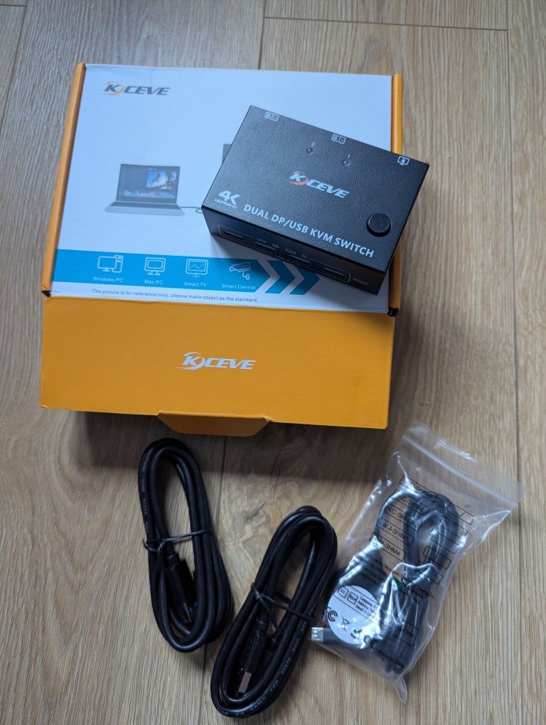 Kvm switch kc-kvm202DP 2 KOMPUTERY jak nowy rozdzielacz kceve ceve pr