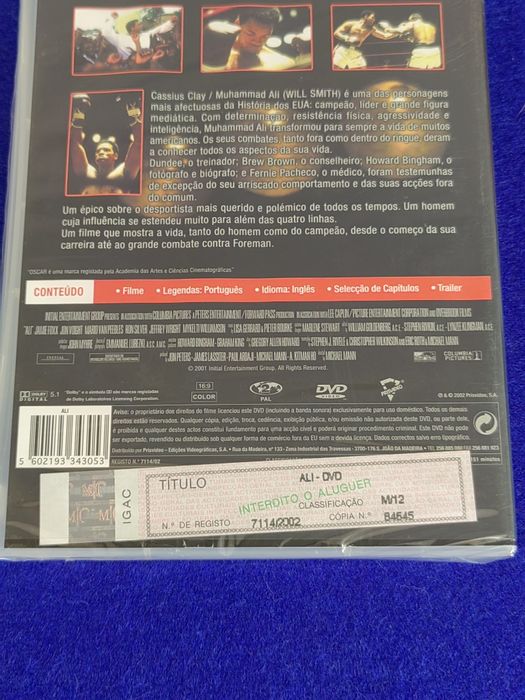 Filme DVD "Ali" com Will Smith - novo e selado
