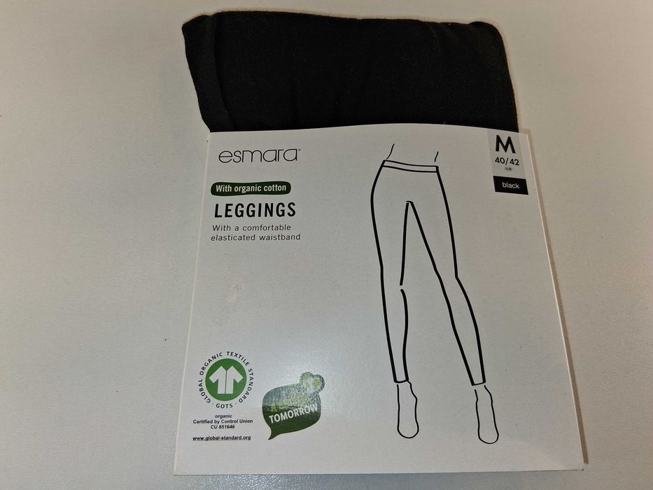 A182 Esmara Legginsy Damskie Bawełna Organiczna Rozmiar M 40/42 Czarne