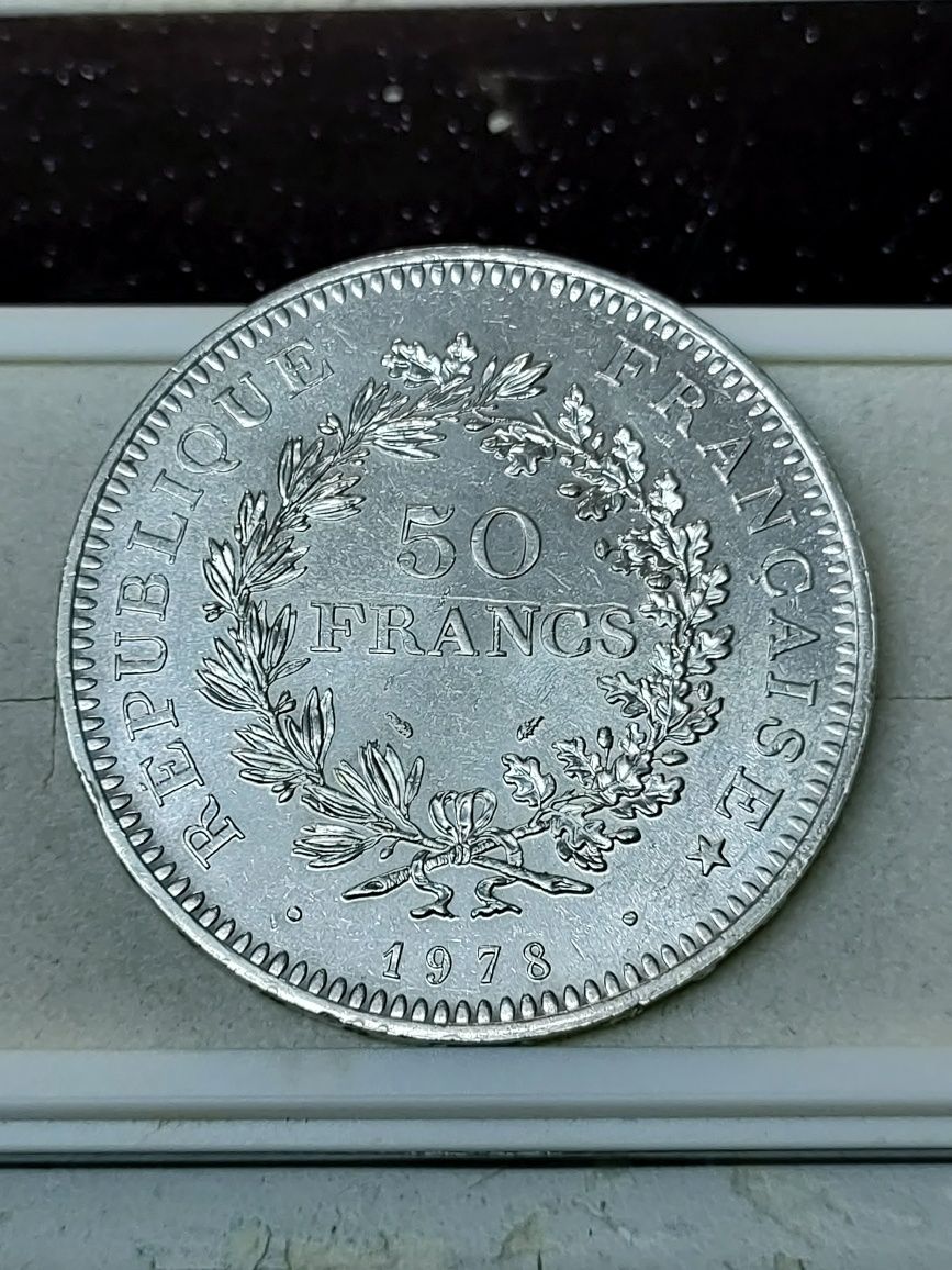 França / Moeda 50 francos - 1978 / Prata
