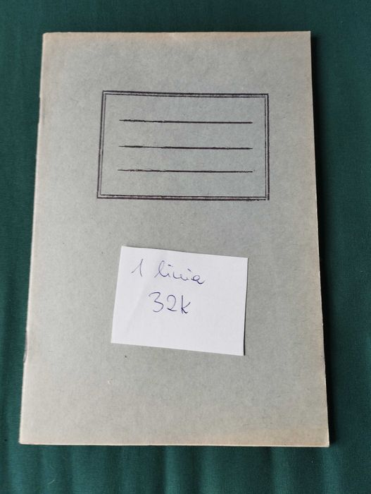 Zeszyt 1 linię, 32 kartki, PRL