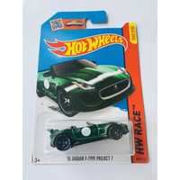 Hot Wheels 15 jaguar F-Type Project 7 zielony metalic