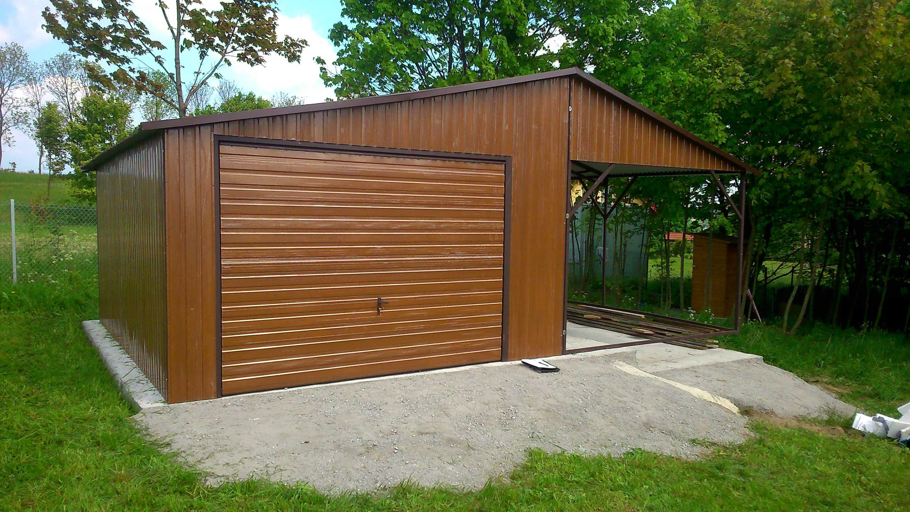 Garaż blaszany 6x5,8, 6x6, 6x5, wzmocnione profilem, hale