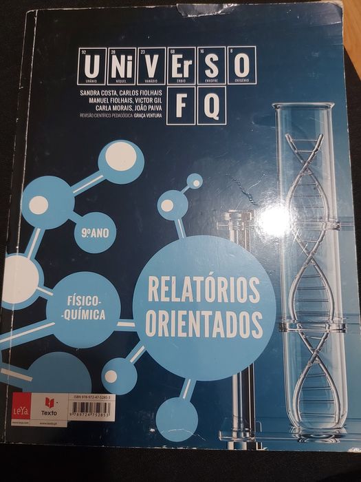 Caderno de atividades físico-química Universo FQ 9°ano