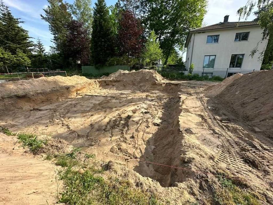 Wykopy i prace ziemne koparko-ładowarka, wynajem koparki