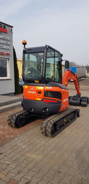 KUBOTA koparka 2,7 t wynajem, 3 łyżki , nowa . obrysowa, Cat , JCB,