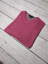 Różowy sweter Tommy Hilfiger klasyczny