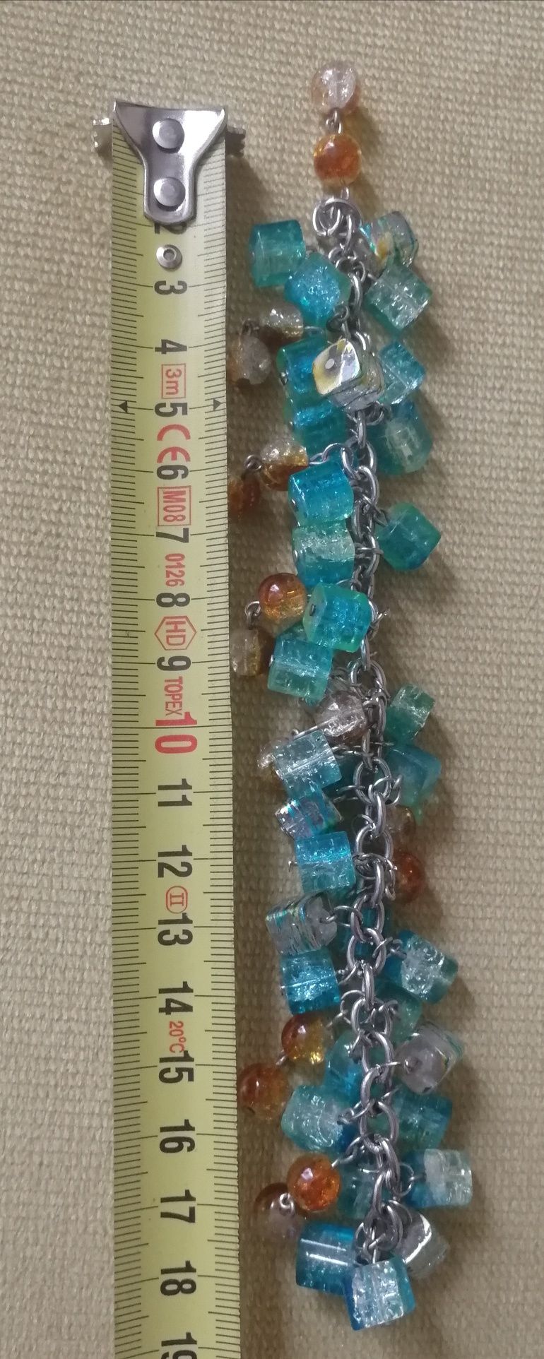 Bransoletka wykonana z koralików szklanych crackle