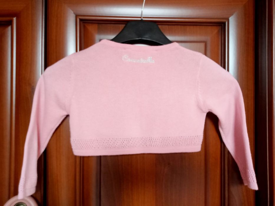 Sprzedam różowe/ brudny róż bolerko firmy Coccodrillo