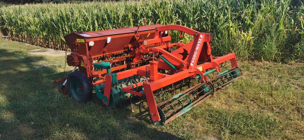 Agregat uprawowo siewny AGROMASZ + siewnik Poznaniak 3m