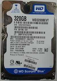 Винчестер диск в ноутбук 320 Gb SATA Western Digital Blue WD3200BPVT
