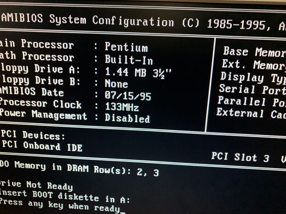 Retro Motherboard + CPU Intel P133Mhz