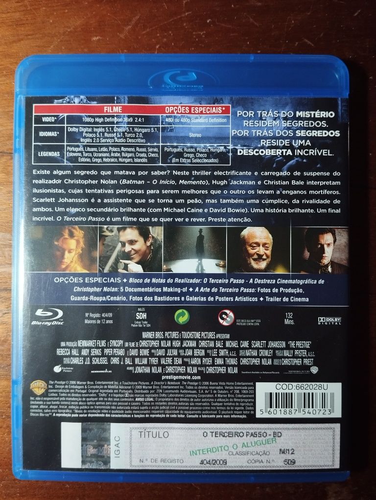 O Terceiro Passo (The Prestige) Blu-ray PT