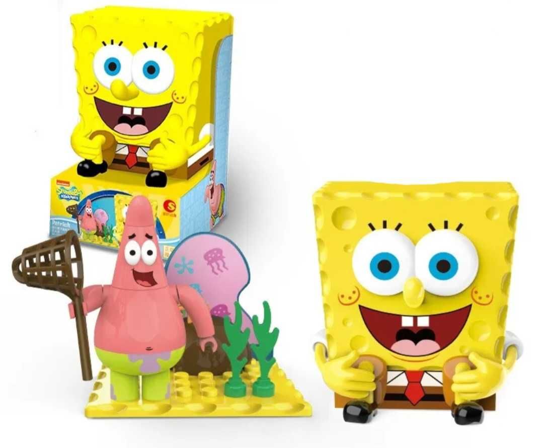 Nowy zestaw figurka i klocki Spongebob Kanciastoporty Patryk