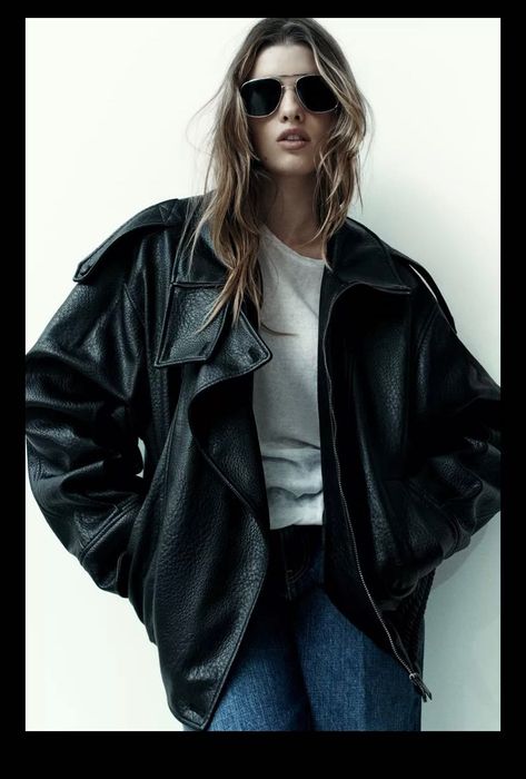 Viralowa skórzana kurtka oversize Zara