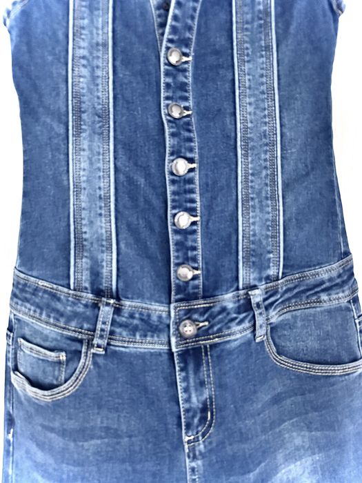 Kombinezon jeansowy denim r.S