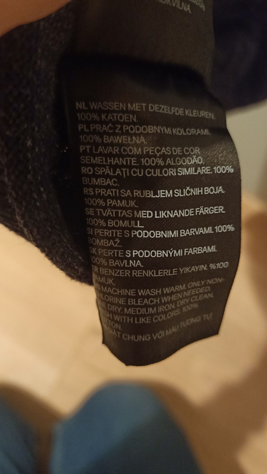 Rozm. S H&M sweter męski szaro granatowy