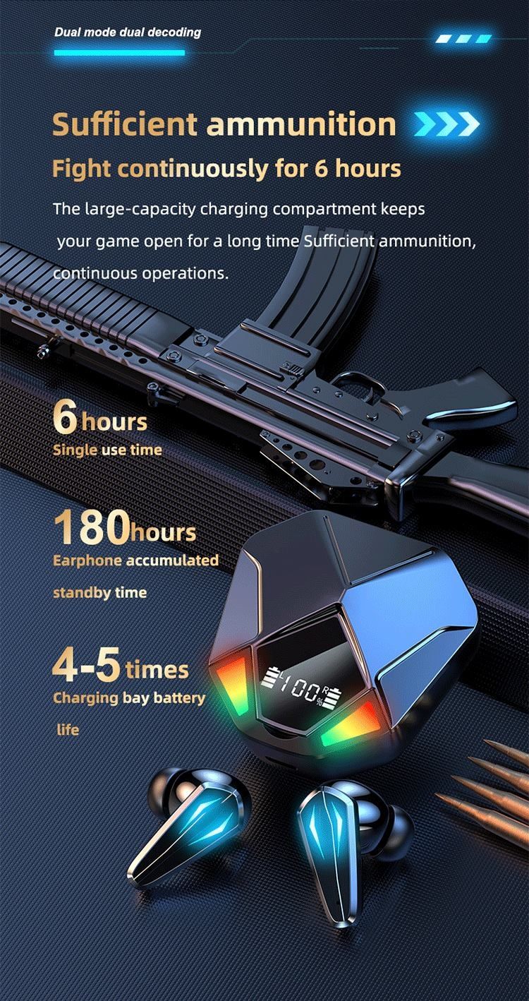 Auricular Gamer Wireless 5.1 X6 com Áudio Surround Imersivo
