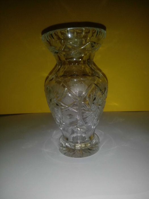 Wazon, polski kryształ, wys 19 cm