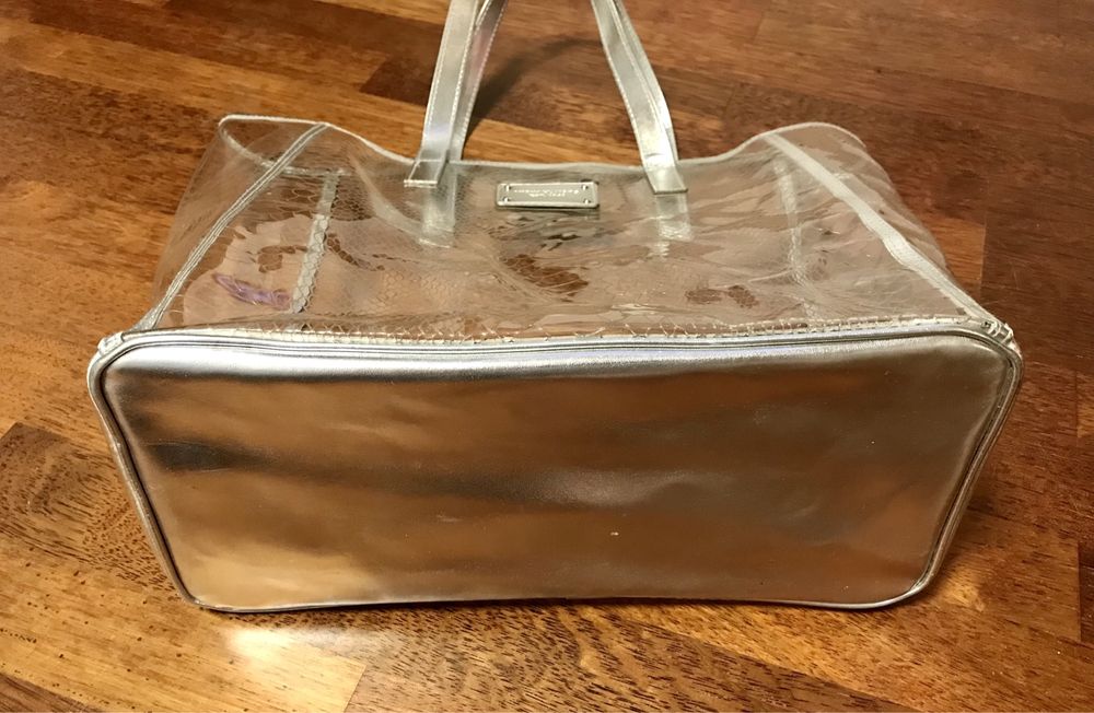 Przezroczysta oryginalna duża torebka Michael Kors na plaże, na lato