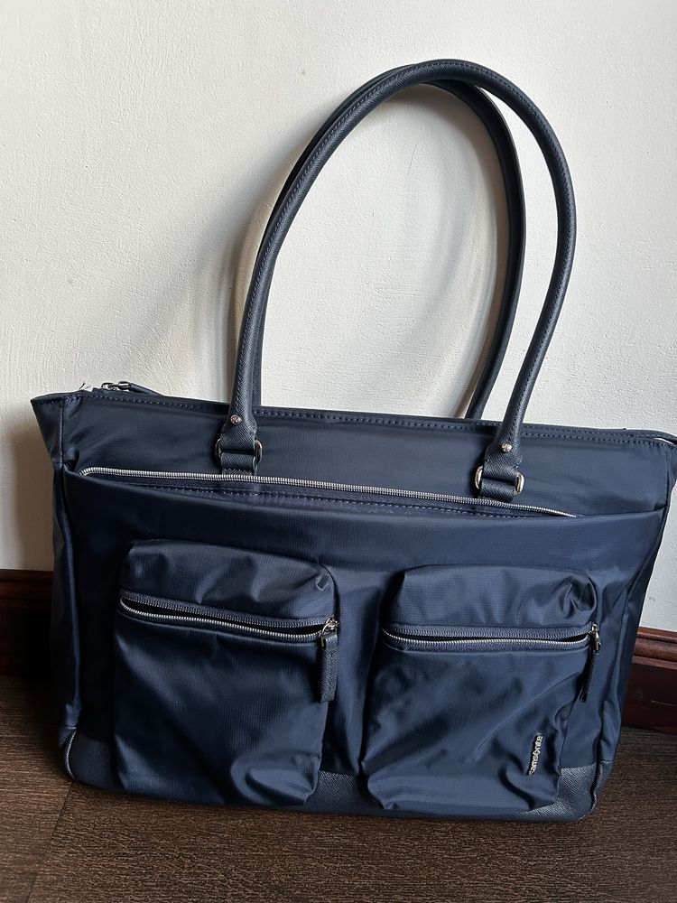Torba damska na laptopa / podróżna Samsonite granatowa