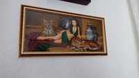 Картина "Девушка и тигры".