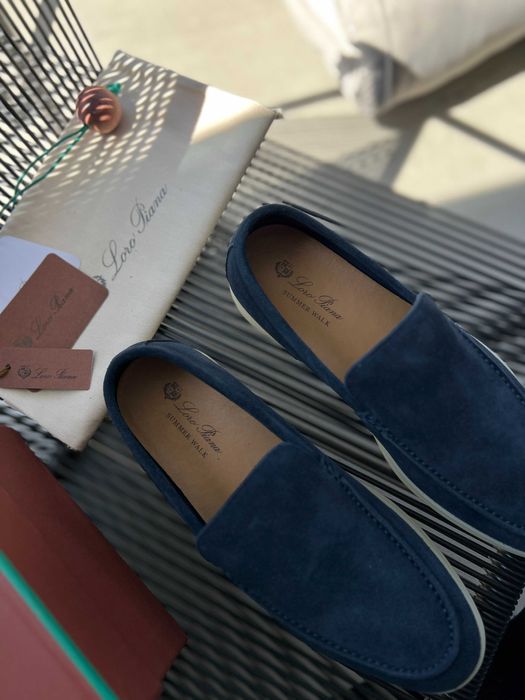 Замшевые мокасины Loro Piana мужские лоферы Лоро Пиана ob305