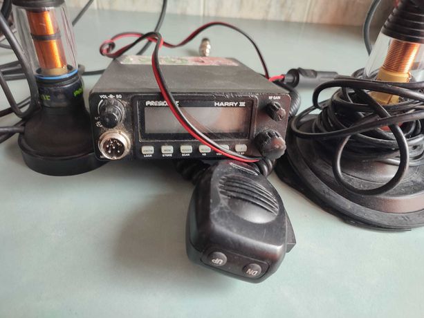 CB radio President Harry III + 2 anteny - uszkodzony