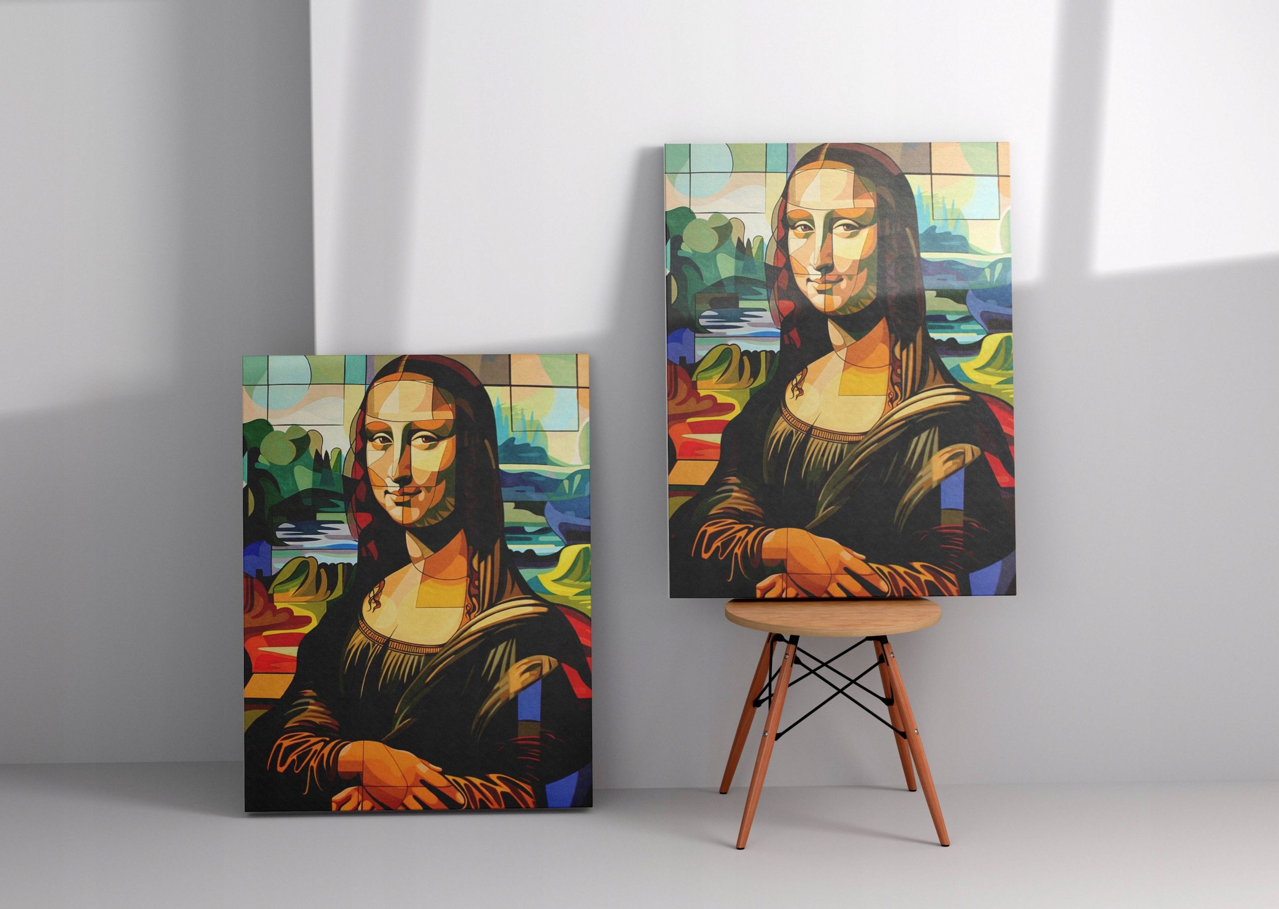 Obraz na płótnie Mona Lisa w Stylu Picassa do domu pokoju salonu 45x60