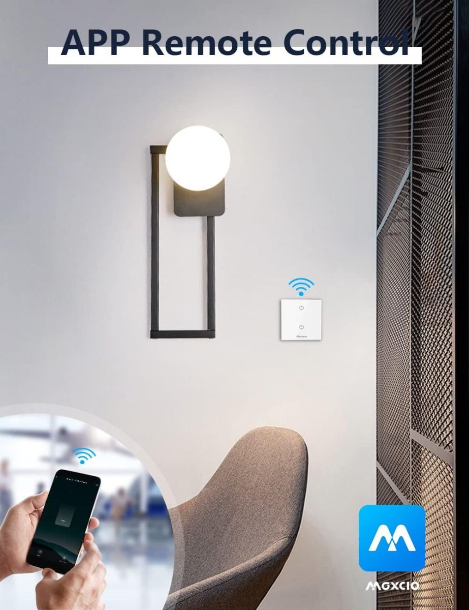 Maxcio Ws02 Inteligentny Włącznik Światła Wifi Alexa Google