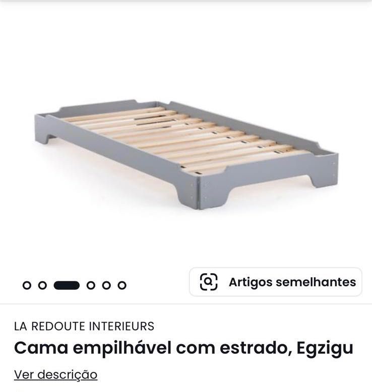 Cama empilhavel com estrado, Egzigu NOVA