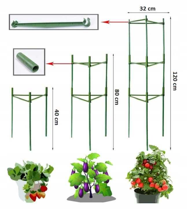 Zestaw podpórek do pomidorów i roślin pnących