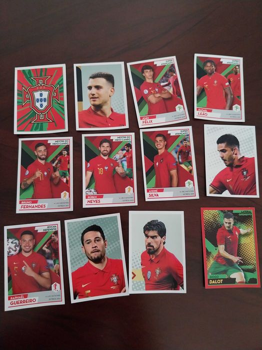 Conjunto 12 cromos da Seleção Portuguesa de Futebol (Fome de Vencer)