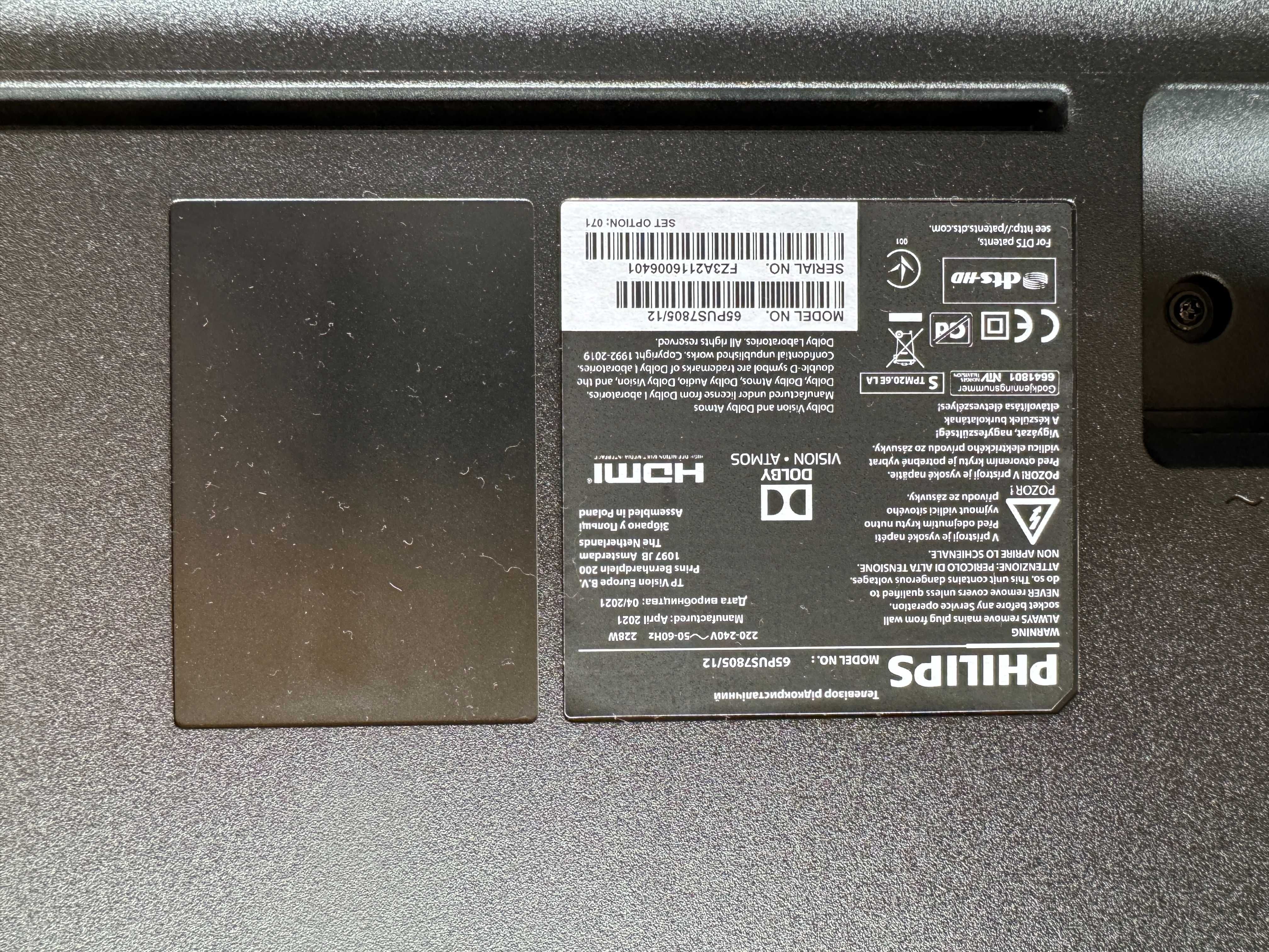 Telewizor Smart Philips 65PUS7805 Led 4K HDR AmbiLight DVBT2 65 Cali