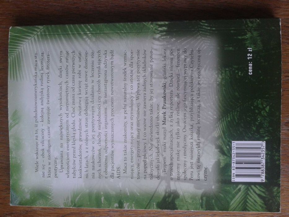 Książka Maca siostra vilcacory Marek Prusakowski