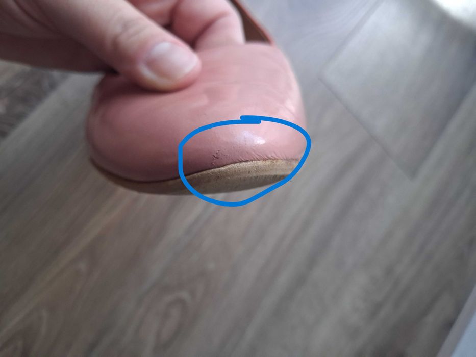 baleriny/ półbuty Mcarthur 36 pomarańczowe koralowy pudrowy róż