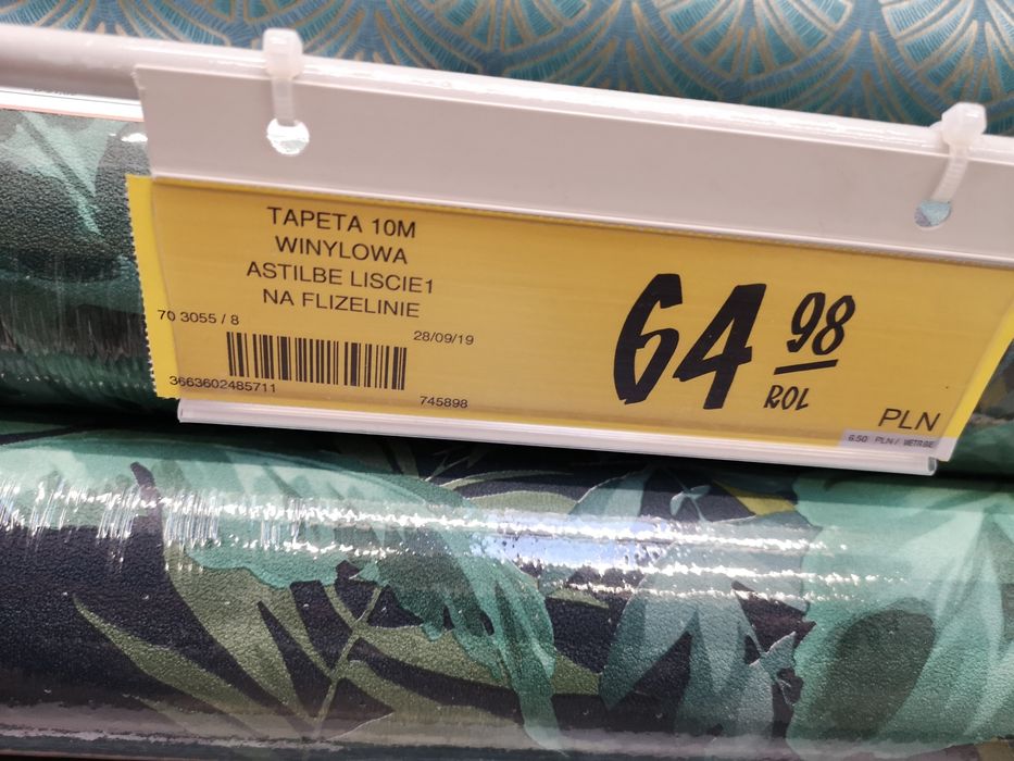 Tapeta winylowa na flizelinie 3 rolki 15,9 m kw liście kwiaty jungle