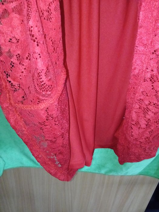 Czerwona podwójna sukienka