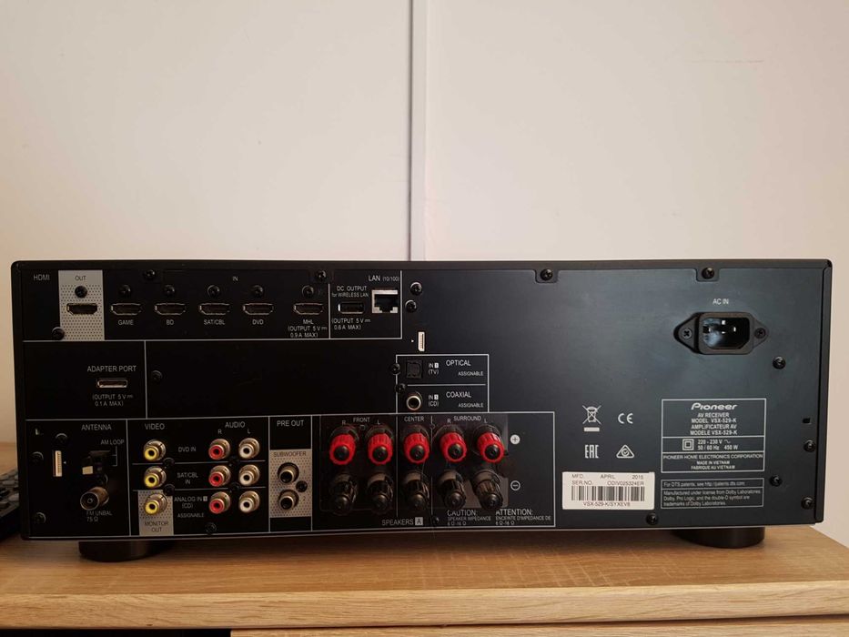 Amplituner Pioneer VSX-529 – stan bardzo dobry, z pilotem