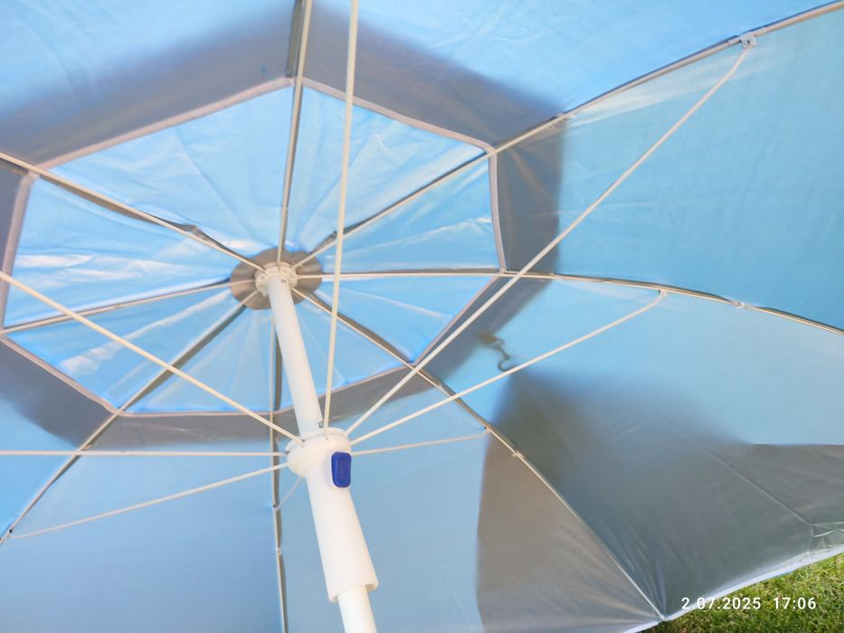 Nowy parasol 220cm ogrodowy plażowy, dwa boczne fartuchy.xxl duzy