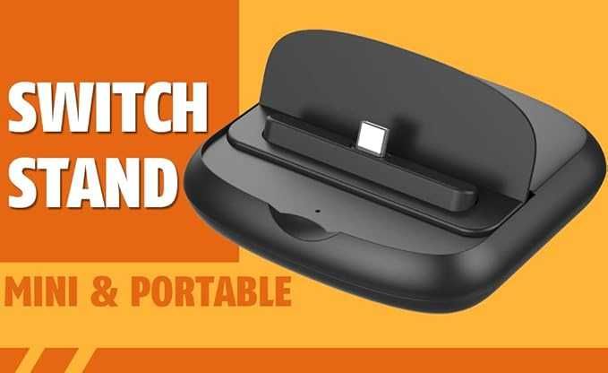 Podstawka ładująca Ravol do Nintendo Switch, składana ładowarka