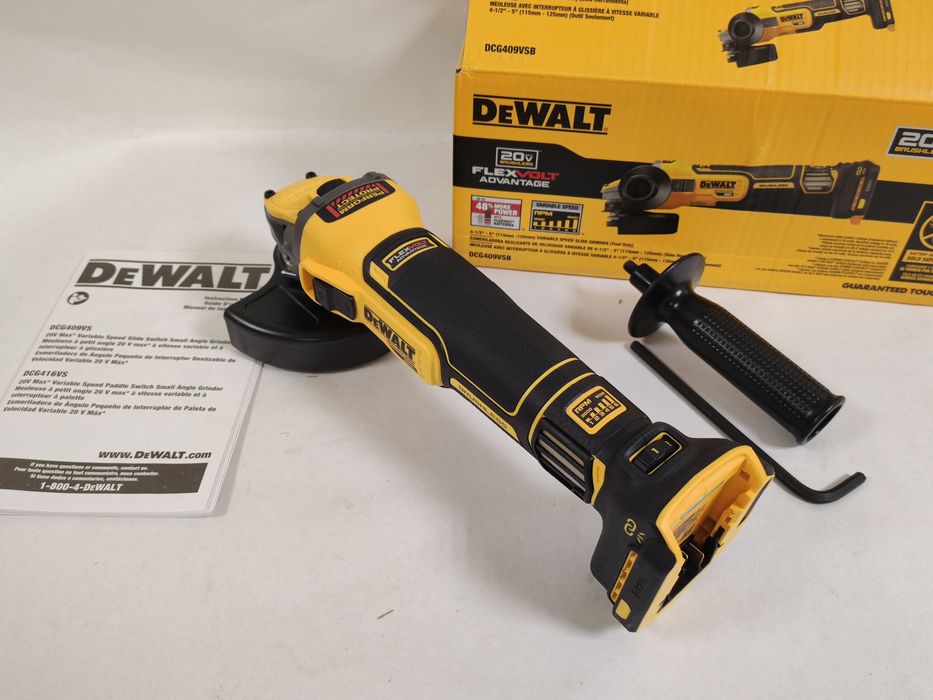 Безщіткова кутова шліфмашина болгарка DeWALT DCG409VS XR 20Vmax