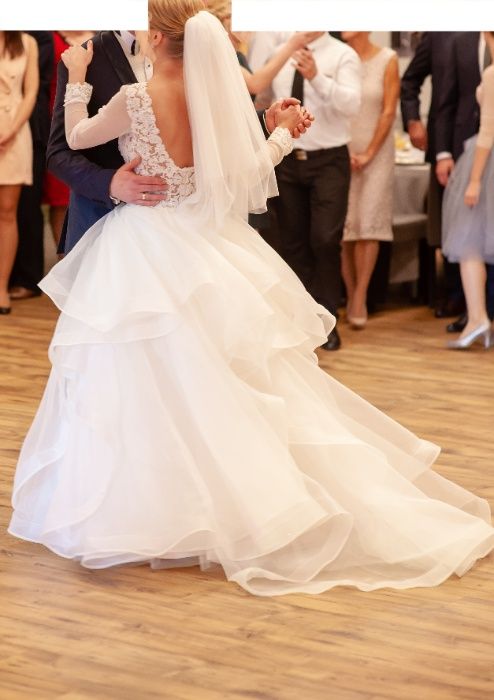 Suknia ślubna Maggio Ramatti Margo II (doczepiane rękawy, falbany)