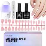 TOMICCA Soft Gel Nail Tips Kit zestaw kleju do paznokci