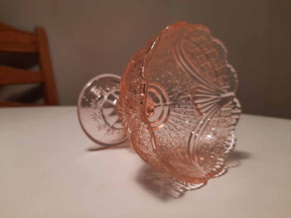 Cukiernica PRL rozaliowa cukiernica wachlarze HSG Ząbkowice!!!