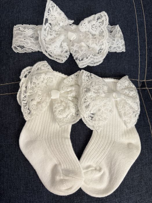 Повʼязка і носочкі 0-1 рік