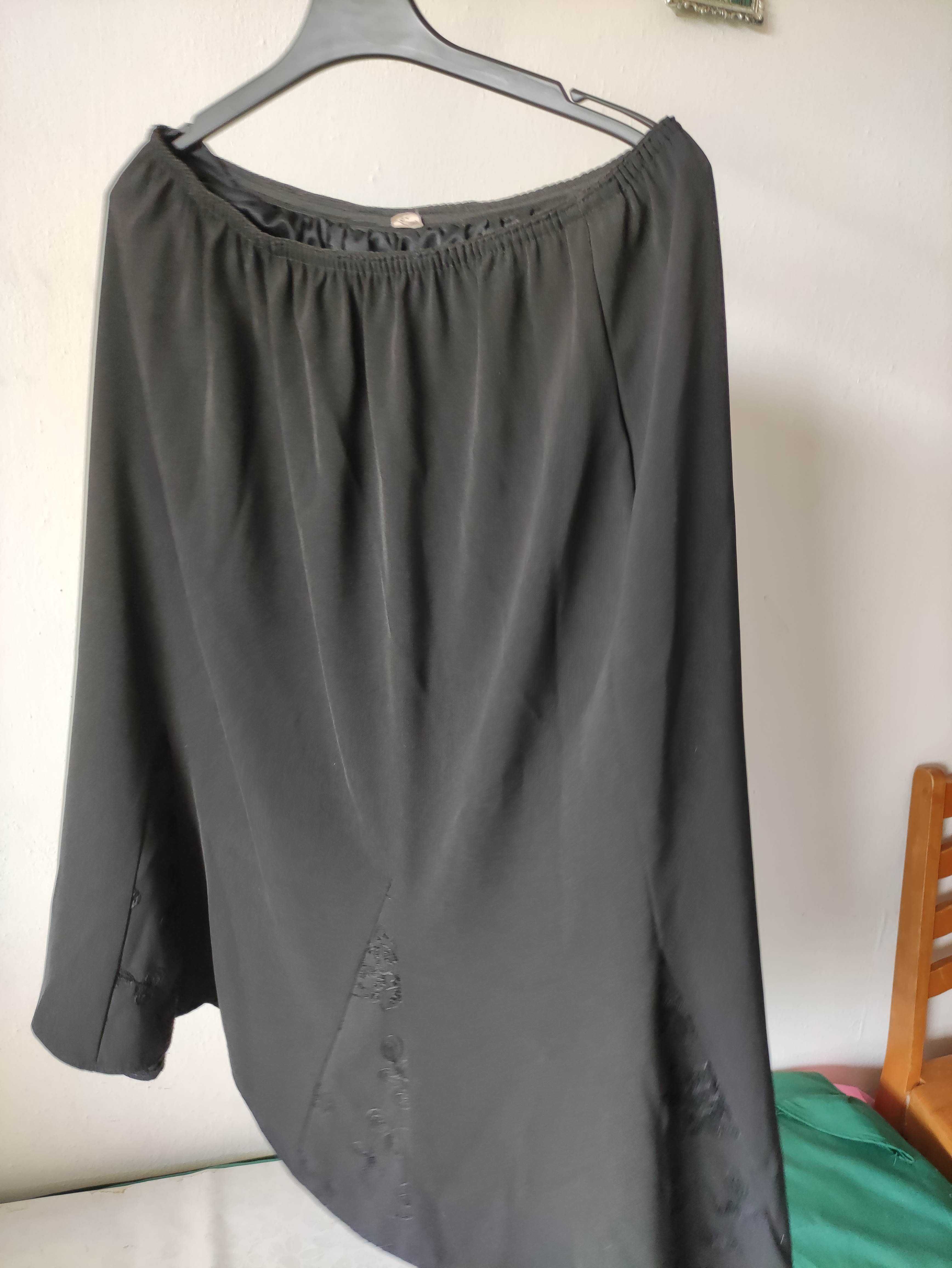Spódnica BX Moda Zakręcona na podszewce retro + spódnica dłuższa za ko