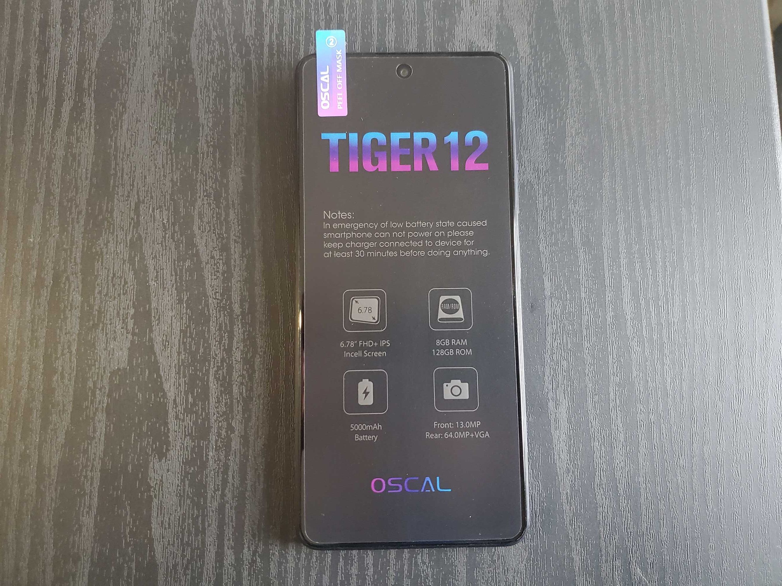 Oscal Tiger 12 8GB + 8GB 128GB Helio G99 120Hz 64MP 5000MAh 33W Gray